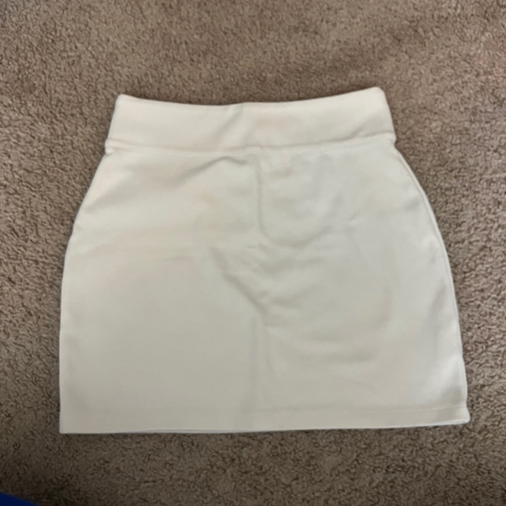 urban outfitters cream mini skirt